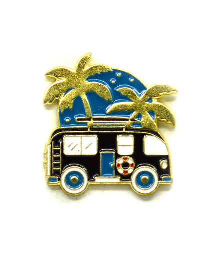 Pin de esmalte Palm Tree Bus