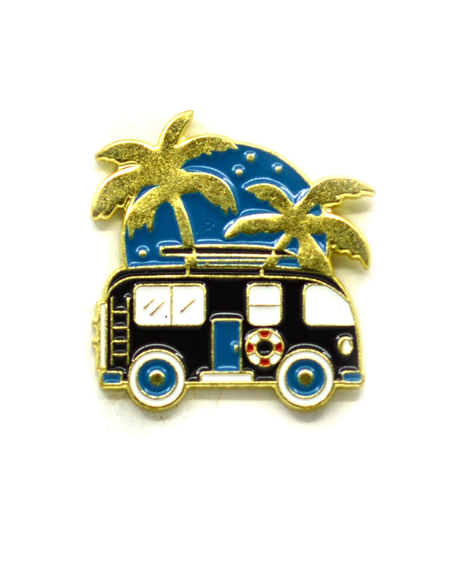Pin de esmalte Palm Tree Bus
