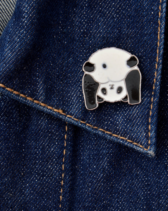 Panda Bottom Brooch - Playful Animal Design