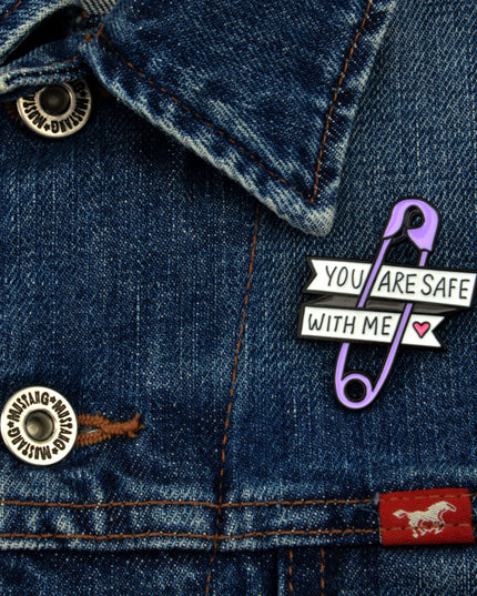 Safe With Me Pin