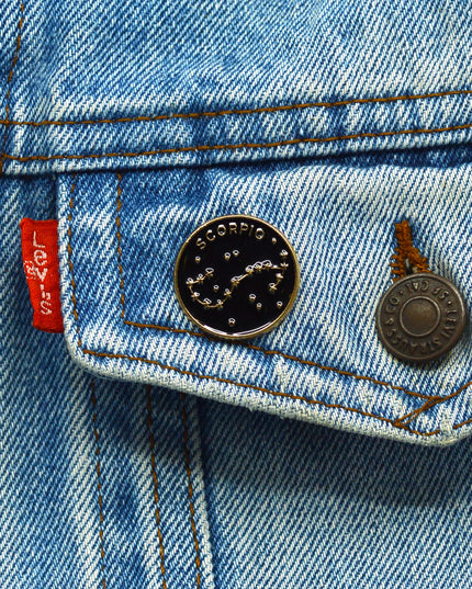 Scorpio Constellation Halloween and Valentine's Pin