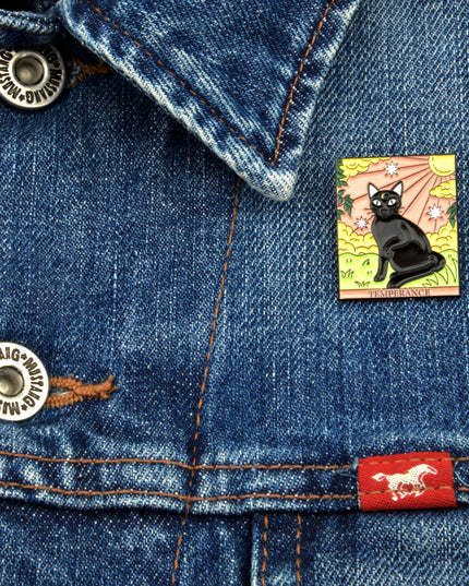 Cat Tarot Temperance Pin
