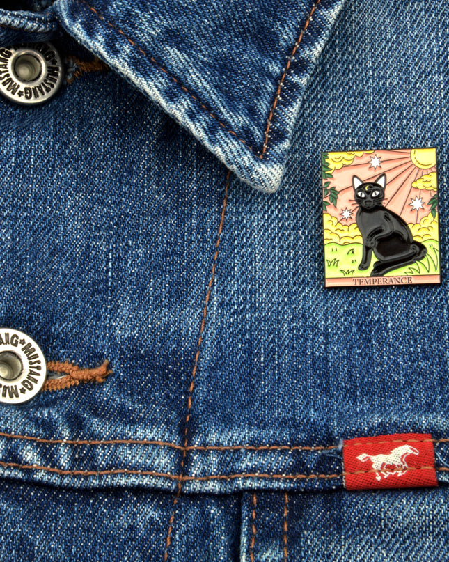 Cat Tarot Temperance Pin