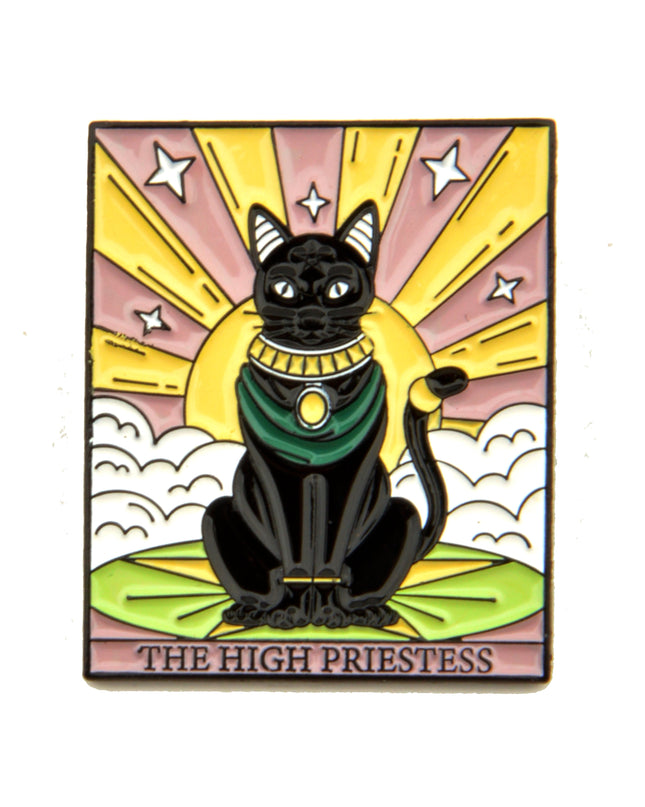 Pin de Tarot de Gato - Accesorio de Alta Sacerdotisa