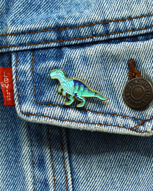 Badge - T-Rex | Turquoise
