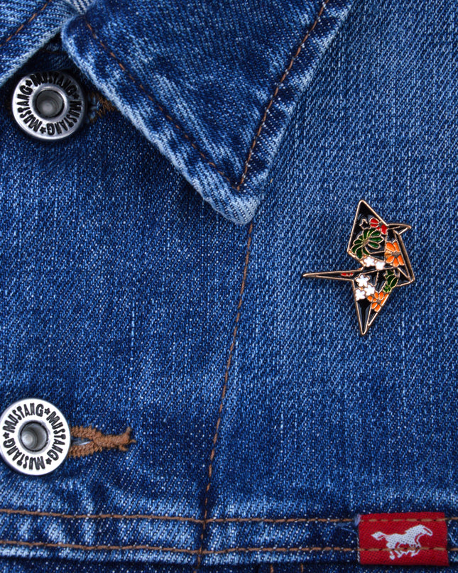 Pin de pájaro geométrico