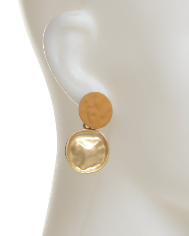 Brown Disc Earrings I for Christmas & Halloween