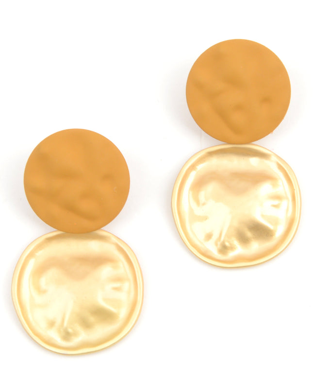 Brown Disc Earrings I for Christmas & Halloween