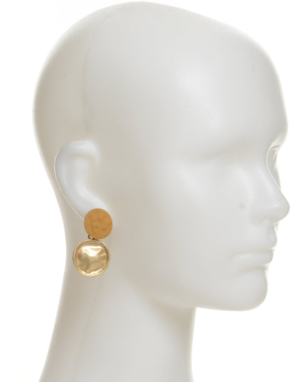 Brown Disc Earrings I for Christmas & Halloween