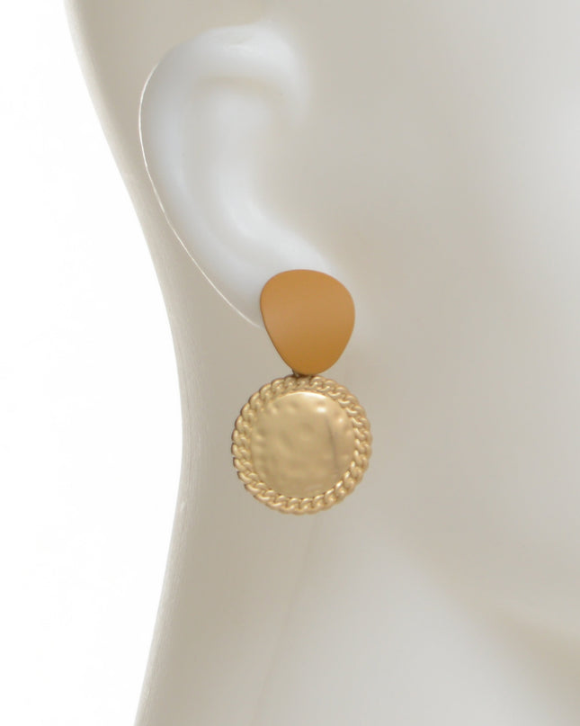 Brown Disc Earrings II for Christmas & Halloween