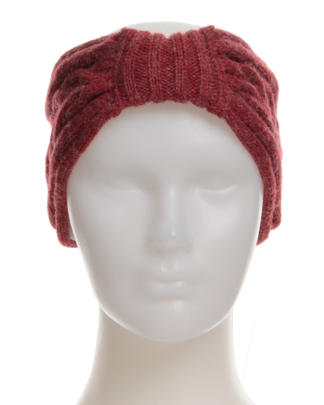 Burgundy Knitted Headband | Holiday Collection