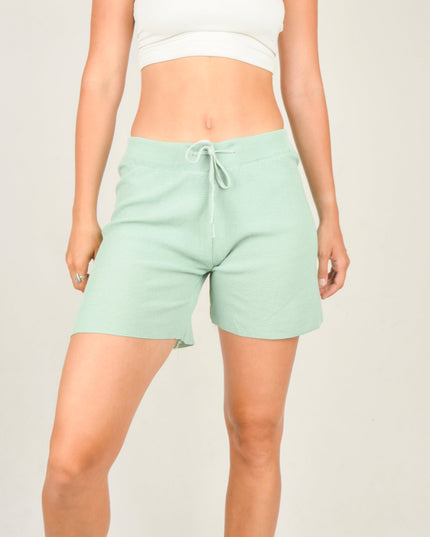 Pantalones cortos de punto menta