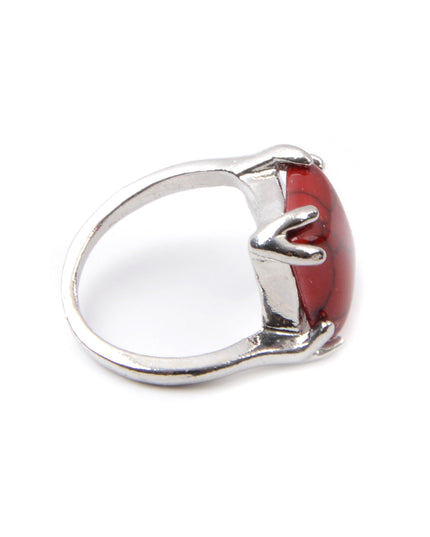 Red Square Boho Ring