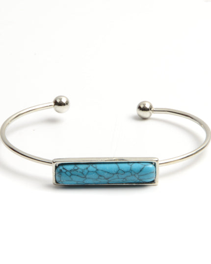 Stribet Sten Armbånd