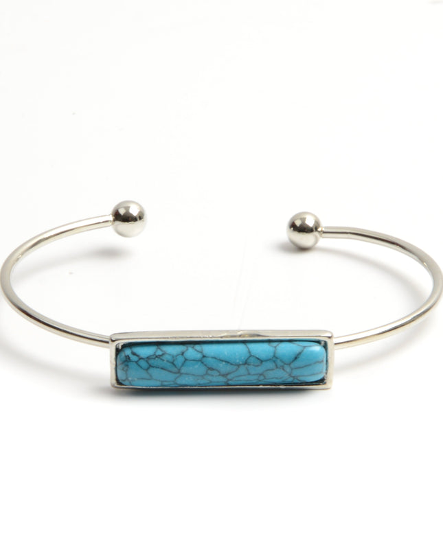 Stribet Sten Armbånd