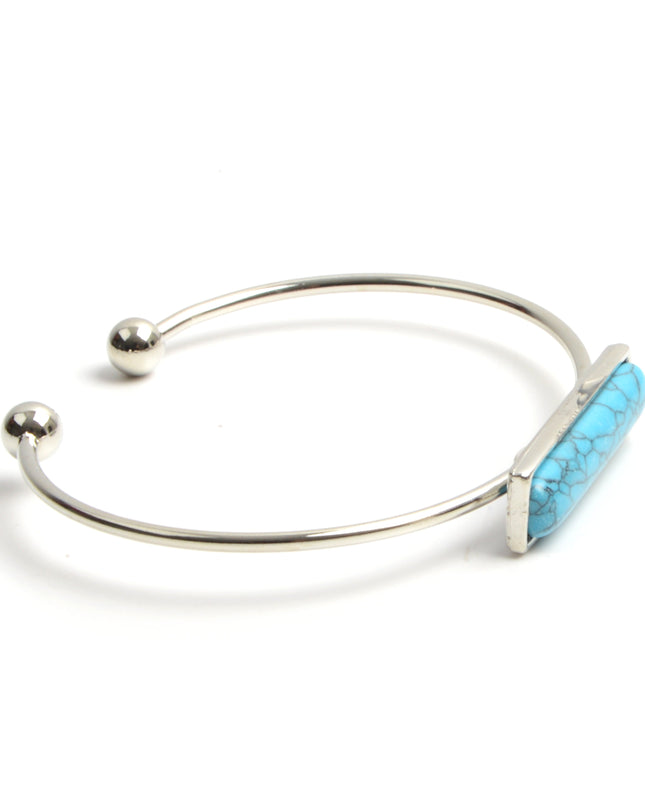 Stribet Sten Armbånd