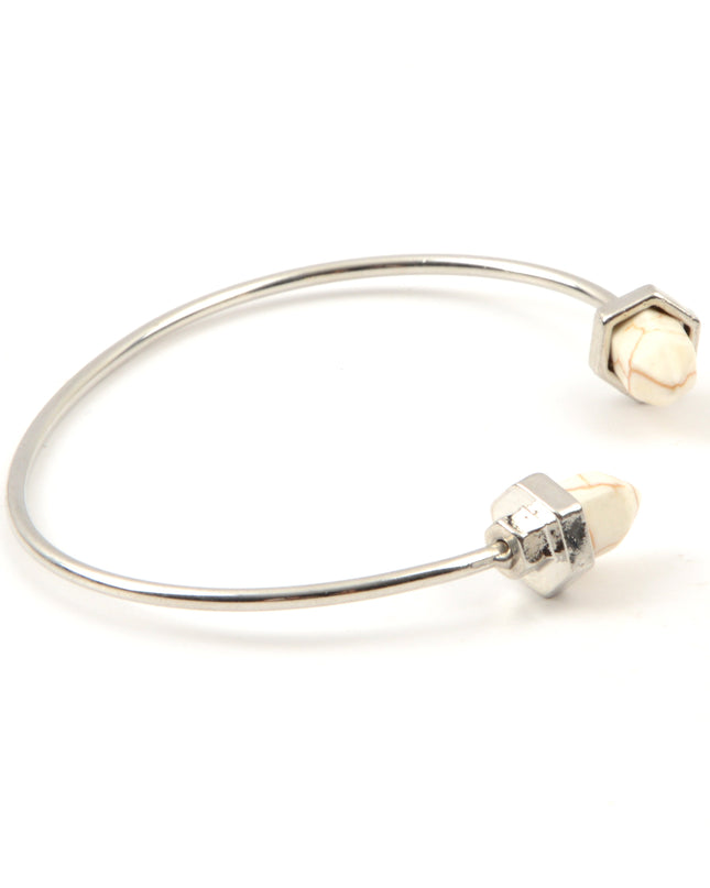 Hvid II Sten Armbånd