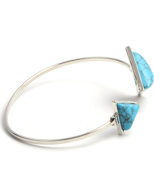 Pulsera de piedra triangular
