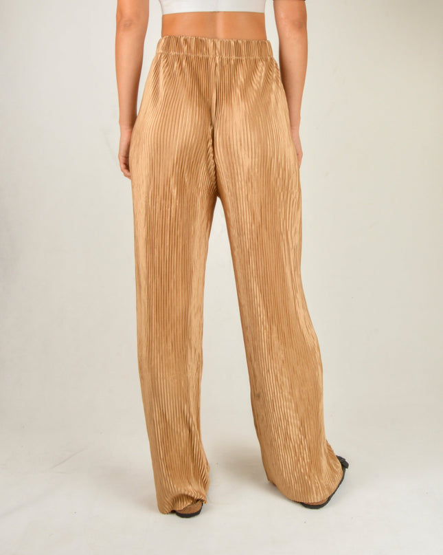 Pantalones Crepé Beige