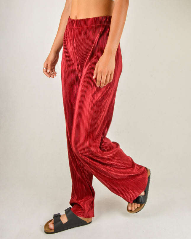 Pantalones Crepé Burdeos