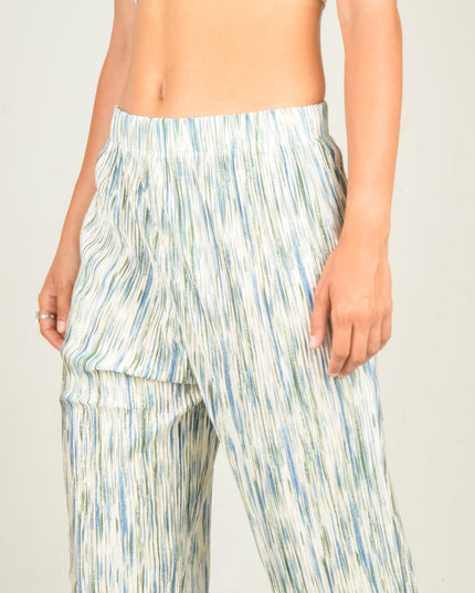 Striped Crepe Pants