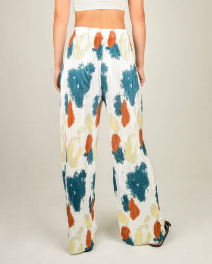 Crepe Pants - Speckled White | Soft Loungewear Choice