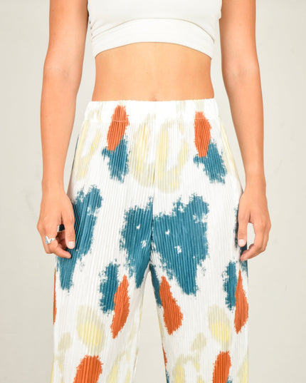 Crepe Pants - Speckled White | Soft Loungewear Choice