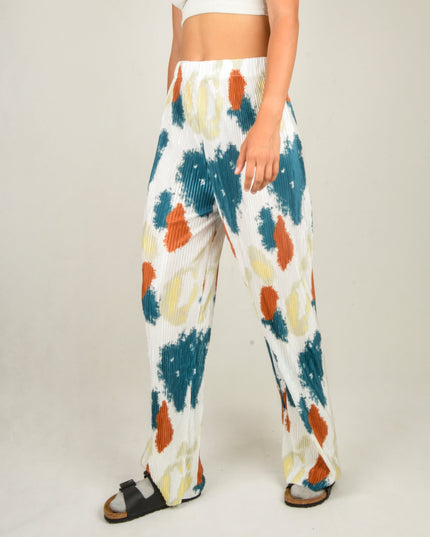 Crepe Pants - Speckled White | Soft Loungewear Choice