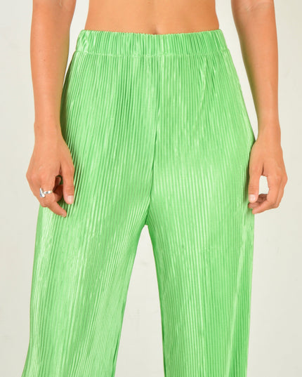 Green Crepe Pants