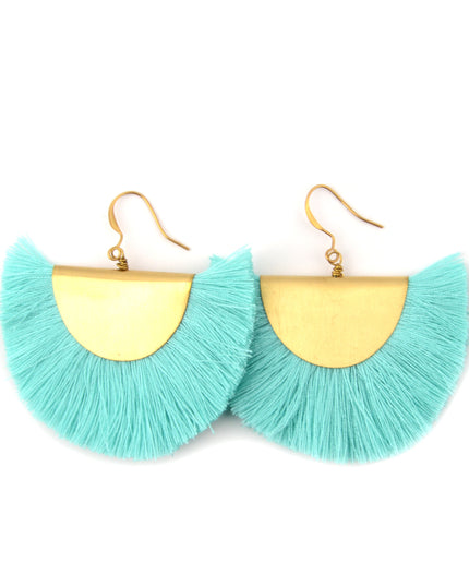 Turquoise Fan Earrings for Christmas