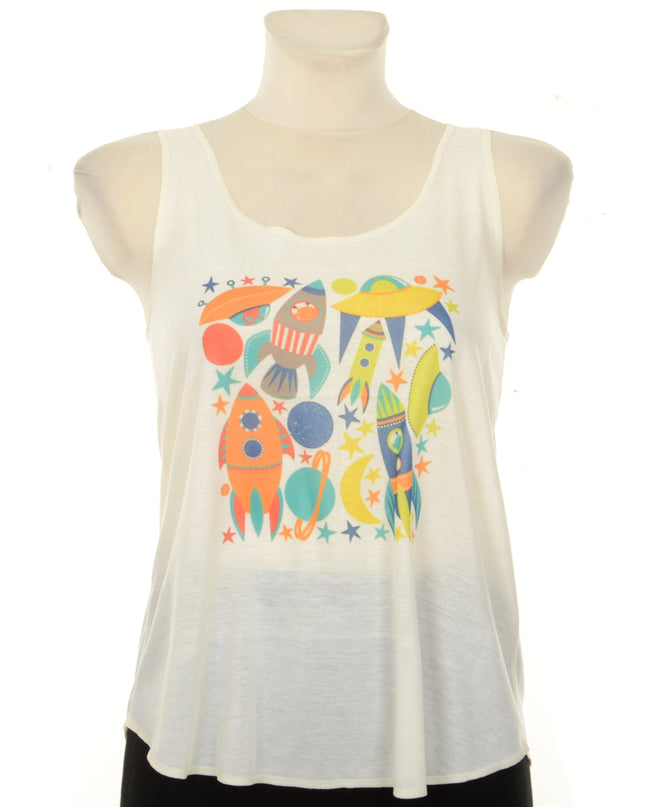 Unisex Rockets Graphic Loose Tank Top