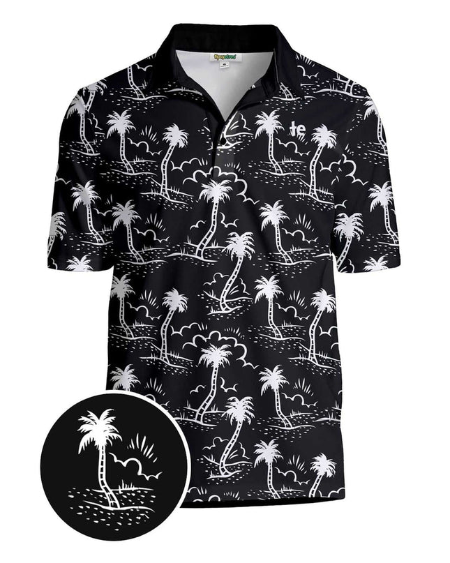 Men's Monochrome Moonlight Disc Golf Polo