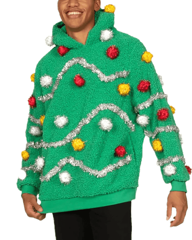 Herres Oh Christmas Tree Hættetrøje Ugly Juletrøje