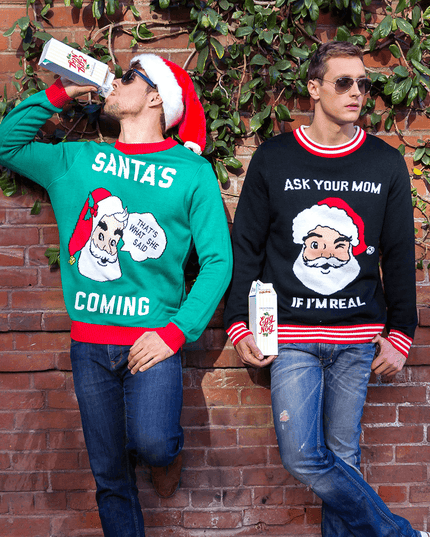 Men's Santa's Coming Ugly Christmas Sweater