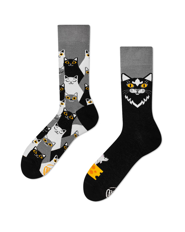 Black Cat Halloween Fun Socks for Everyone