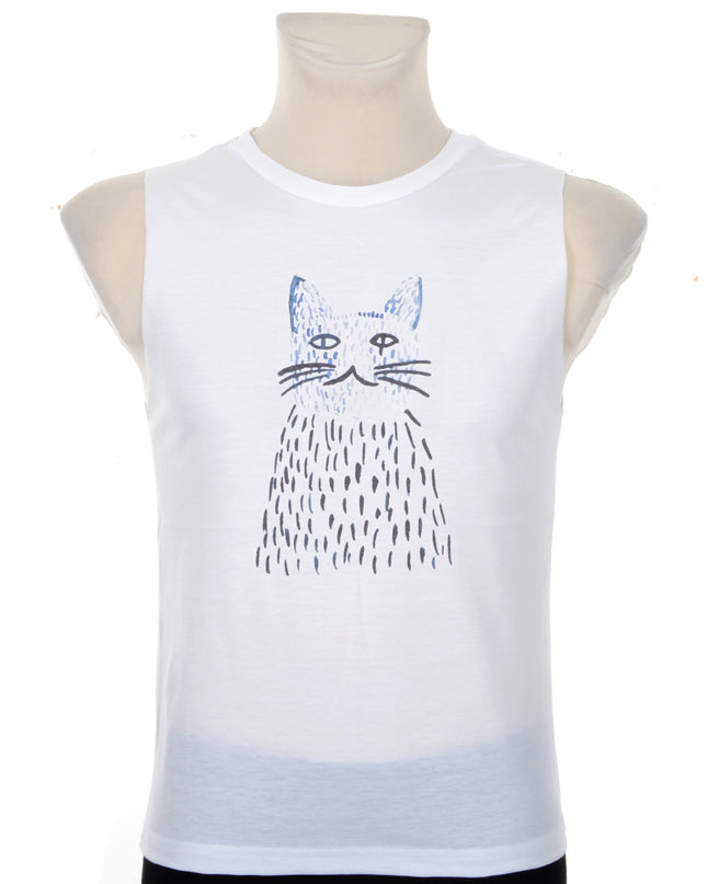 Tank Top - Cat Graphic for Men and Women