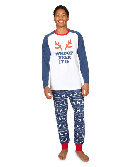Men's Whoop Deer It Is Crew Neck Pyjamas Sæt