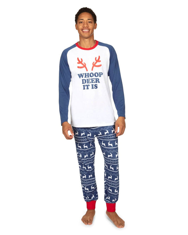 Men's Whoop Deer It Is Crew Neck Pajama Set