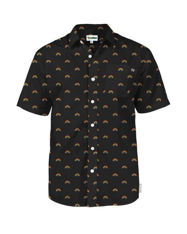 Sort Regnbue Hele Vejen Knappet Skjorte