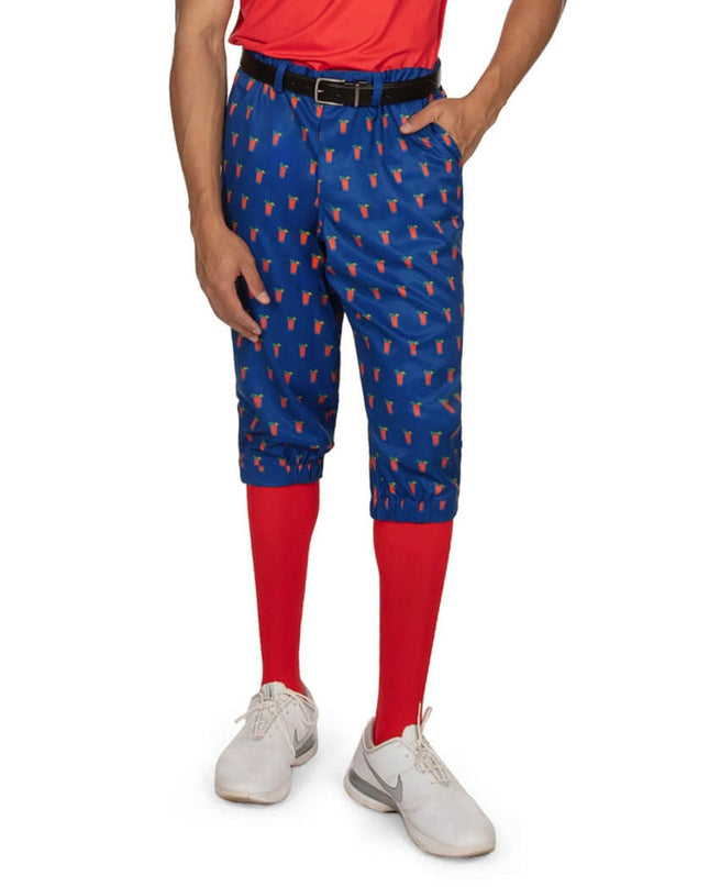 Mænds Bloody Mary Golf Knickers med Røde Golf Sokker