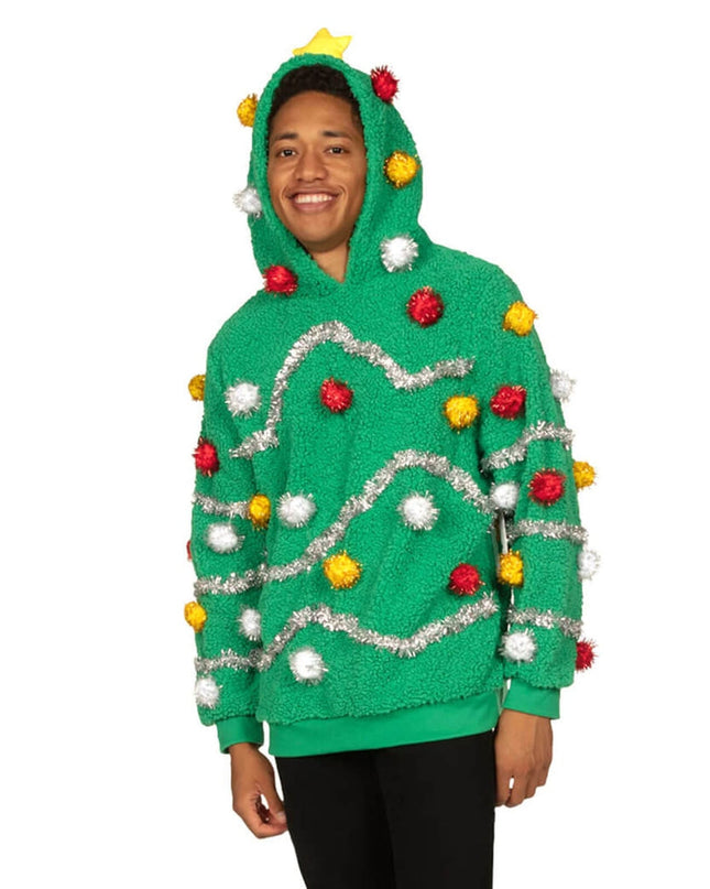 Herres Oh Christmas Tree Hættetrøje Ugly Juletrøje