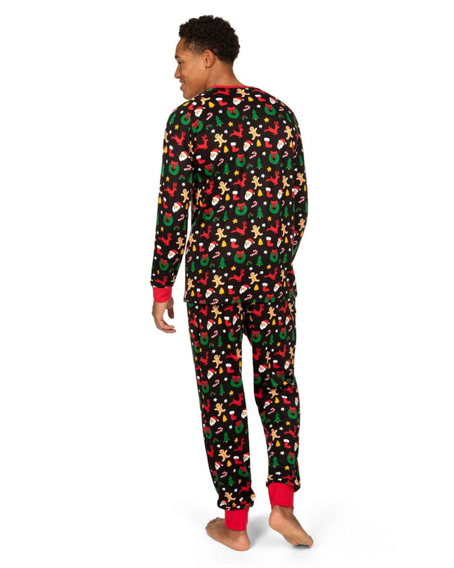 Mænds Småkager Udstikningsform Crew Neck Pyjamas Sæt
