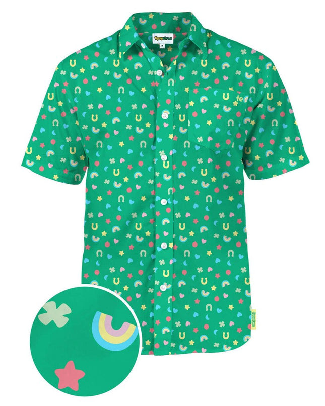 Mandlig Lucky Charmer Button Down Skjorte