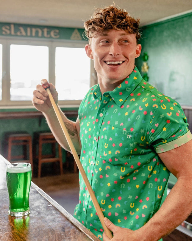 Mandlig Lucky Charmer Button Down Skjorte