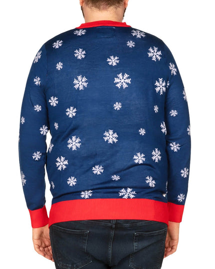 Men's Melting Snowman Big and Tall Ugly Christmas Sweater