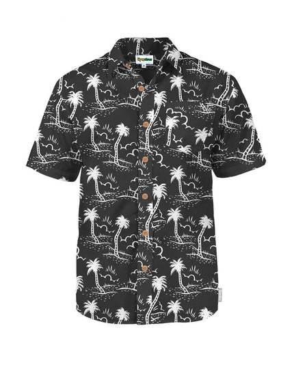 Men's Monochrome Moonlight Hawaiian Shirt
