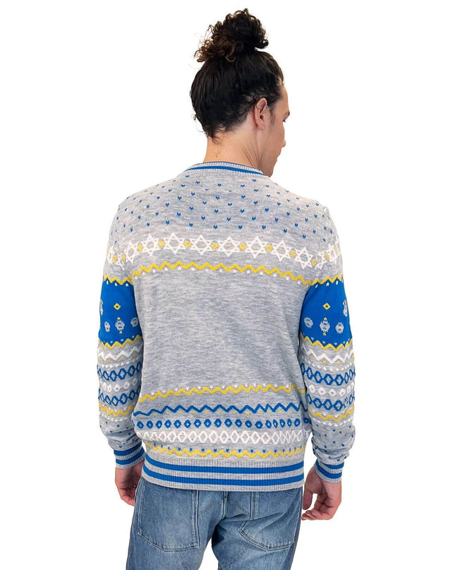 Mænds Vendbar Paillet Hanukkah Sweater