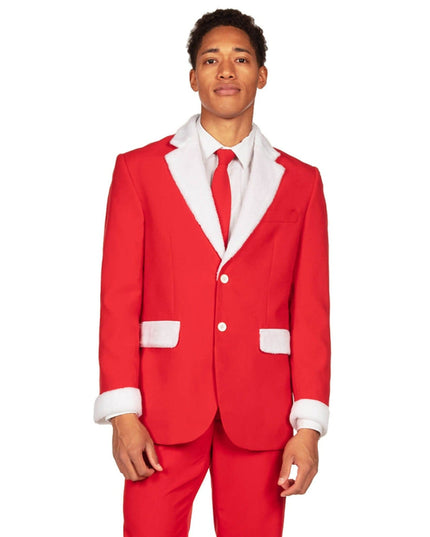 Mænds Fuzzy Julemand Blazer med Slips