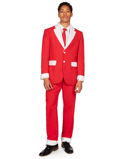 Mænds Fuzzy Julemand Blazer med Slips