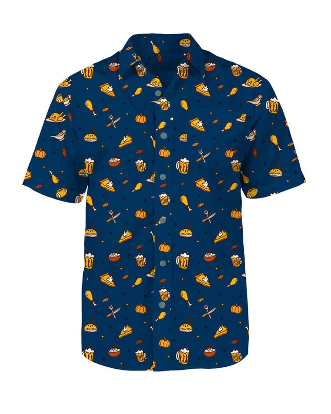 Herre Thanksgiving Knap-Ned Skjorte